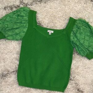 Current Air Vibrant Green Knit Top